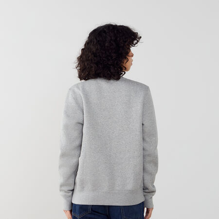 NIKE SWEAT CREW CLUB CENTERED LOGO GRIJS/WIT DAMES