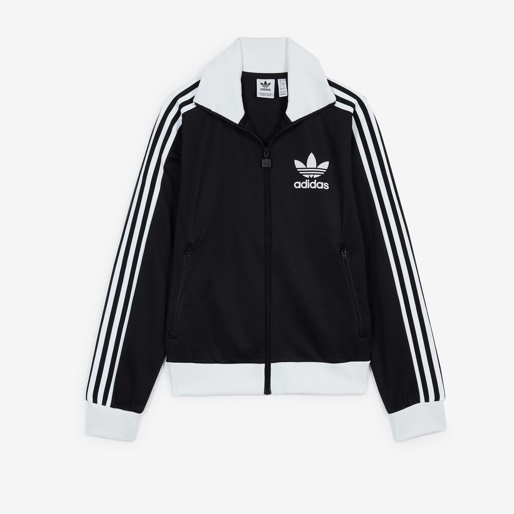 ADIDAS ORIGINALS JACKET FZ BECKENBAUER ZWART/WIT JAS DAMES
