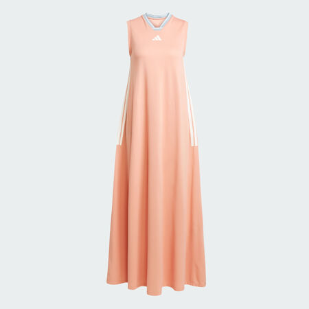 ADIDAS ORIGINALS Robe longue 3 bandes Soft Mesh Tiro Cut Ambient Blush / White DAMES