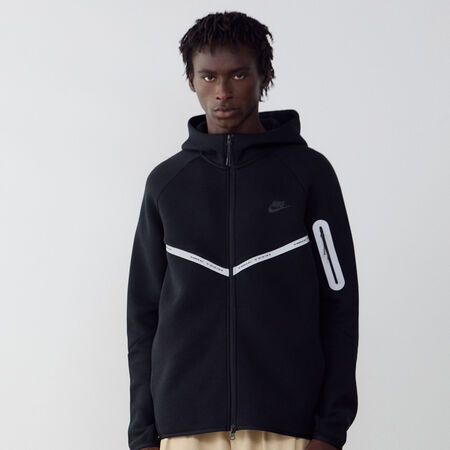 JACKET TECH FLEECE FZ REFLECTIVE : ZWART