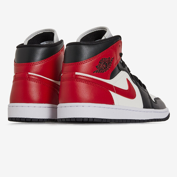 JORDAN AIR JORDAN MID BLACK TOE WIT/ROOD SNEAKERS DAMES