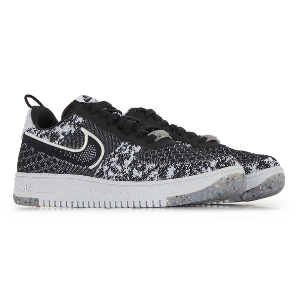 NIKE AIR FORCE 1 LOW CRATER FLYKNIT ZWART WIT SNEAKERS HEREN