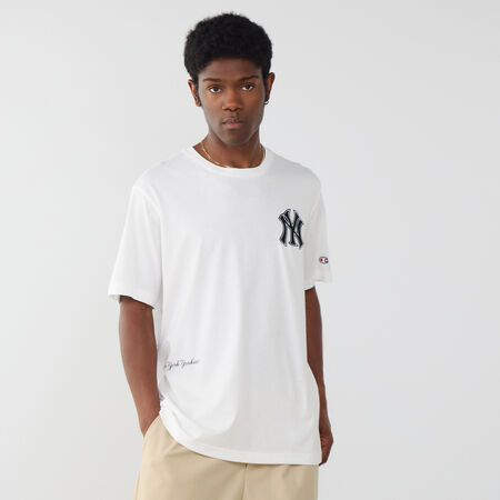 CHAMPION TEE SHIRT NY YANKEES WIT/ZWART HEREN