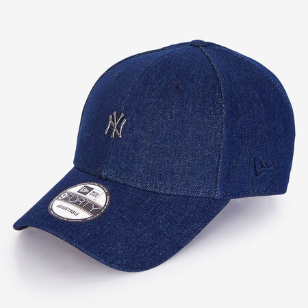 NEW ERA 9FORTY NY DENIM METAL LOGO BLAUW HEREN