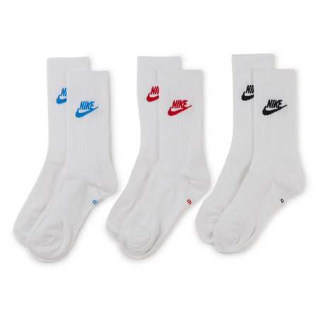 NIKE CHAUSSETTES X3 CREW FUTURA COLORED BLANC/BLEU UNISEX