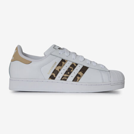 SUPERSTAR LEATHER : BEIGE/WIT