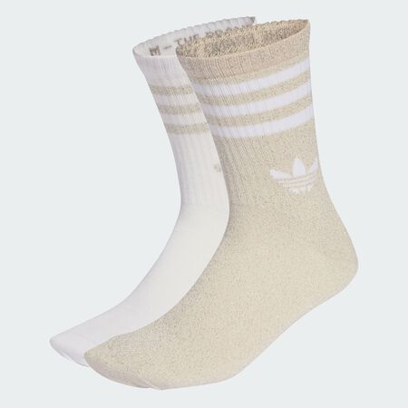 ADIDAS ORIGINALS CHAUSSETTES X3 CREW GLITTER BEIGE/WIT UNISEX