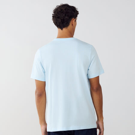 NIKE TEE SHIRT CLUB BLAUW/WIT HEREN