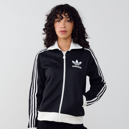ADIDAS ORIGINALS JACKET FZ ADICOLOR CLASSICS ZWART/WIT DAMES