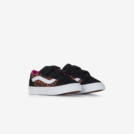 VANS old skool OLD SKOOL V LEOPARD ZWART/ROZE BABY