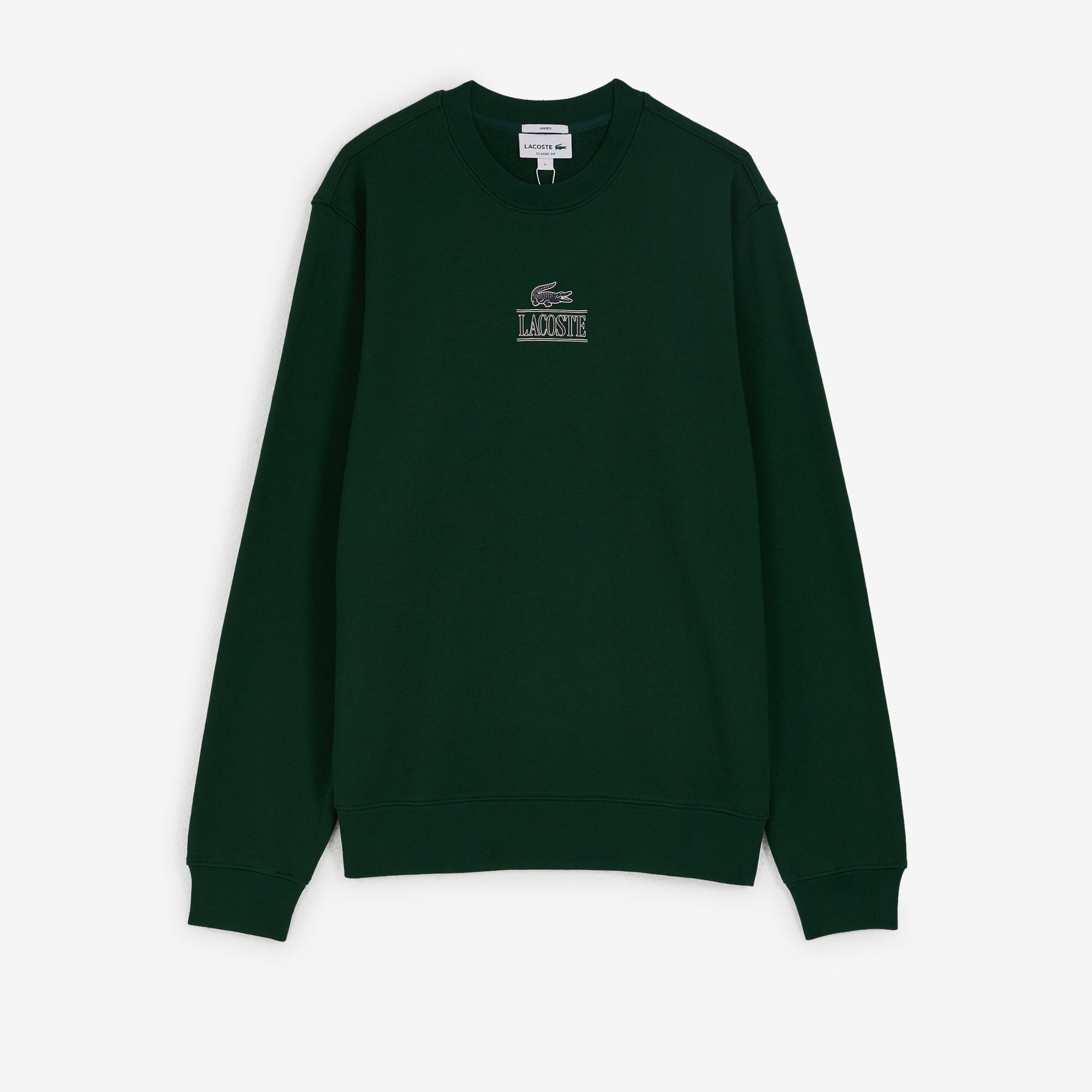 Lacoste logo crew sweatshirt deals