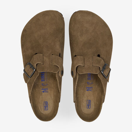BIRKENSTOCK BOSTON SUEDE DARK TEA BRUIN HEREN