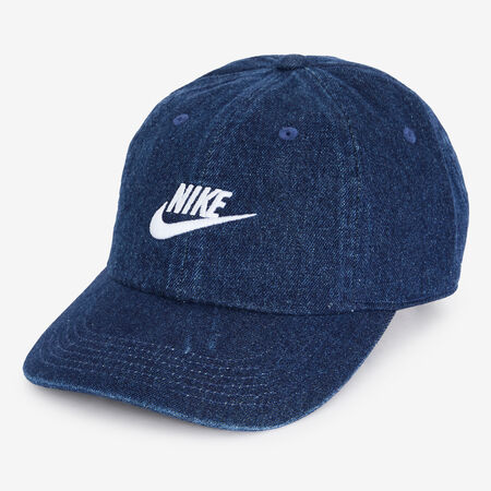 NIKE CASQUETTE CLUB DENIM MARINEBLAUW/WIT KINDEREN