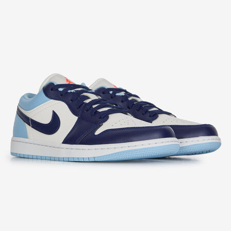 JORDAN AIR JORDAN 1 LOW WIT/BLAUW HEREN