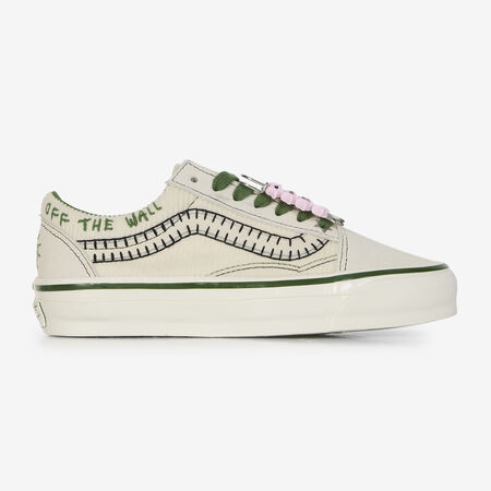 VANS LX OLD SKOOL CHARMS BEIGE/GROEN DAMES
