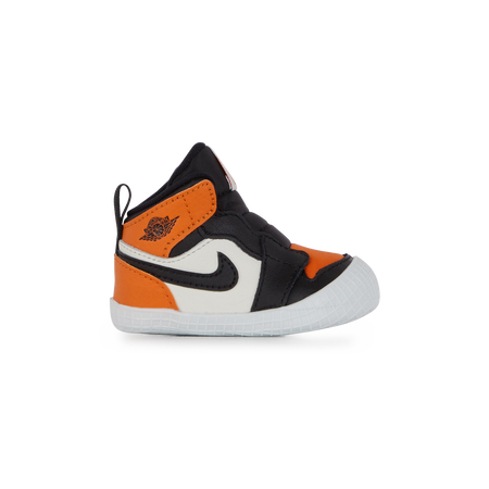 JORDAN AIR JORDAN 1 CRIB BOOTIE ZWART/ORANJE BABY