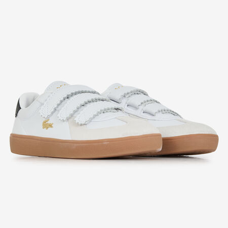 LACOSTE BASESHOT PRO VELCRO WIT/ZWART DAMES