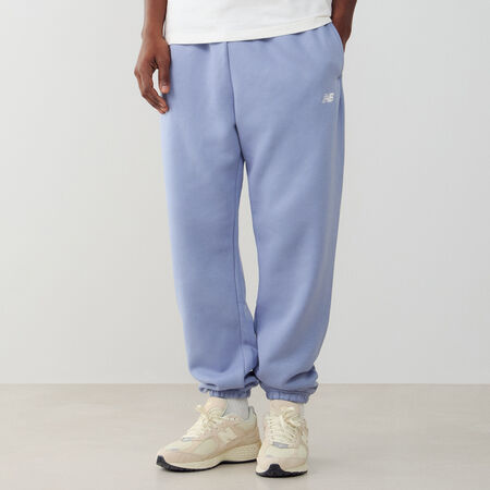 NEW BALANCE PANT JOGGER SMALL LOGO BLAUW/WIT HEREN