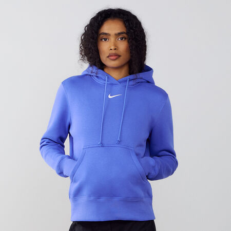 NIKE HOODIE CLUB CENTERED LOGO BLAUW DAMES