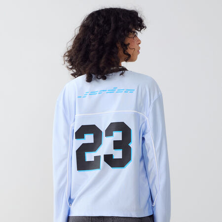 JORDAN TEE SHIRT JERSEY BLAUW/ZWART DAMES