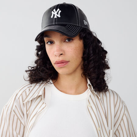 NEW ERA 9FORTY WOMEN NY TOPSTITCH PU ZWART/WIT DAMES