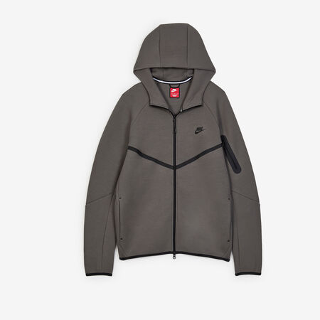 JACKET TECH FLEECE FZ : BRUIN/ZWART