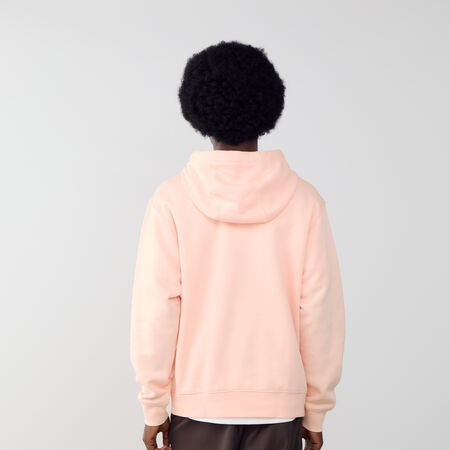 NIKE HOODIE CLUB SMALL LOGO ROZE/WIT HEREN