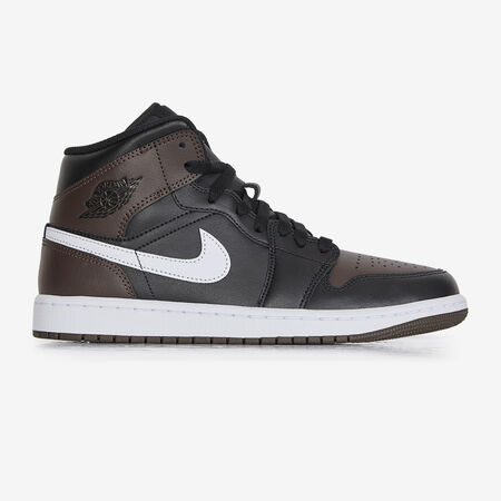 AIR JORDAN 1 MID : ZWART/BRUIN