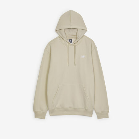 HOODIE SMALL LOGO : BEIGE/WIT