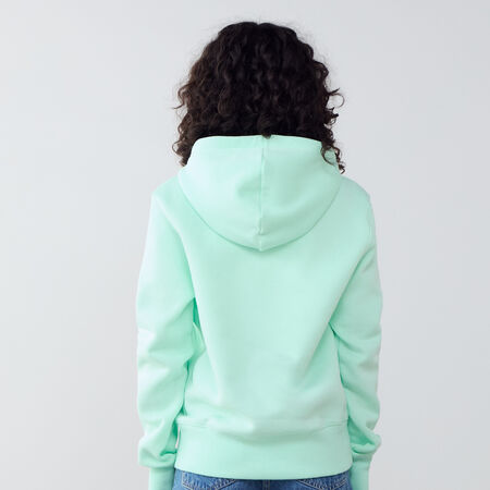 NIKE HOODIE CLUB CENTERED LOGO GROEN DAMES