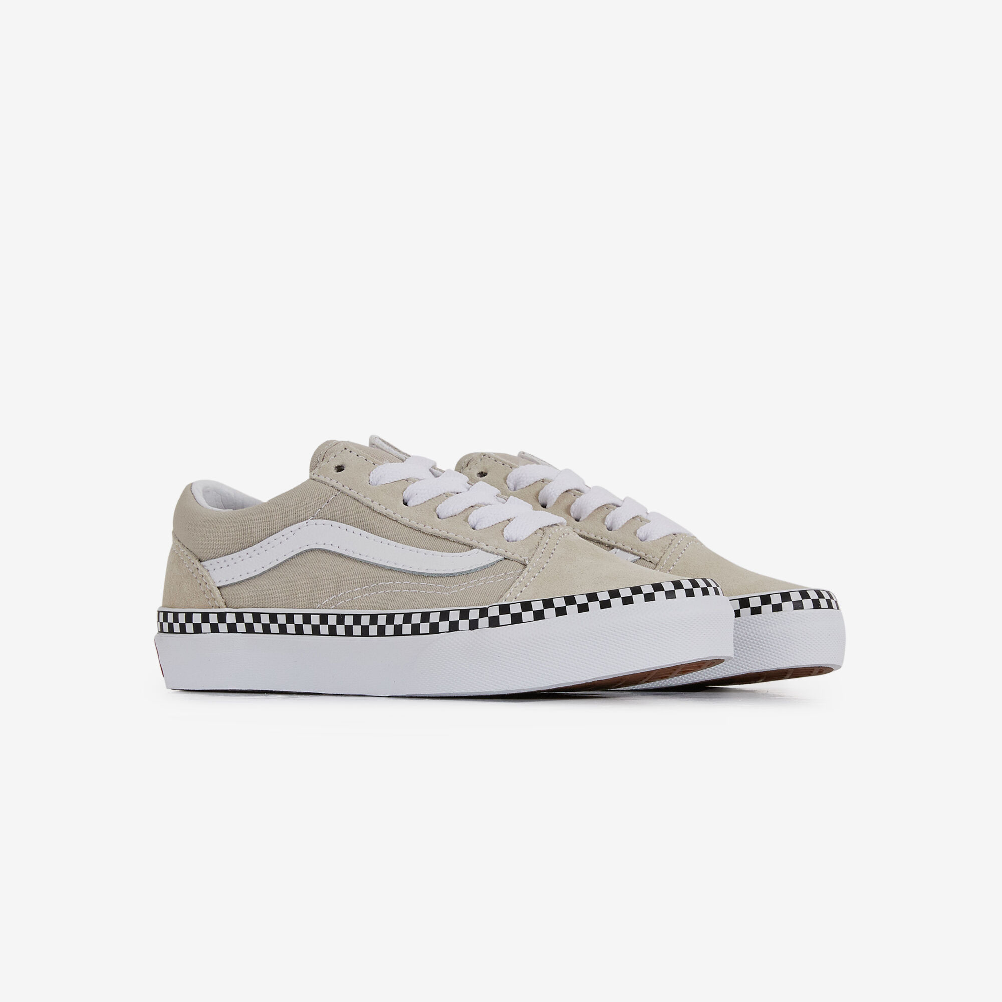 Vans old skool cream outlet checkerboard