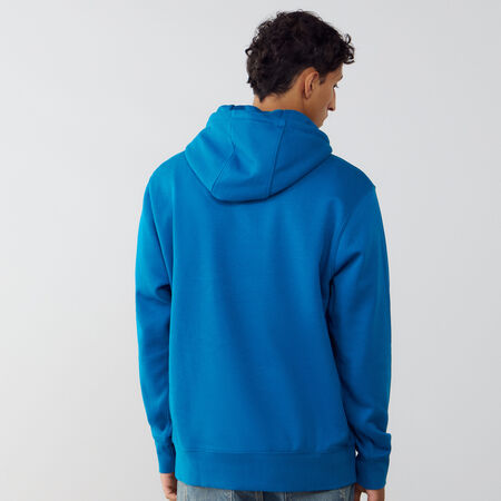 NIKE HOODIE CLUB SMALL LOGO BLAUW/WIT HEREN