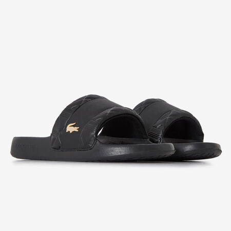 LACOSTE SERVE SLIDE HYBRID MONOGRAM ZWART HEREN
