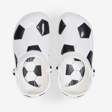 CROCS CLASSIC CLOG FOOTBALL WIT/ZWART KIND