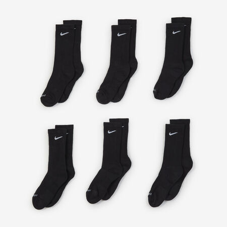 NIKE CHAUSSETTES X6 CREW CUSHION ZWART/WIT HEREN