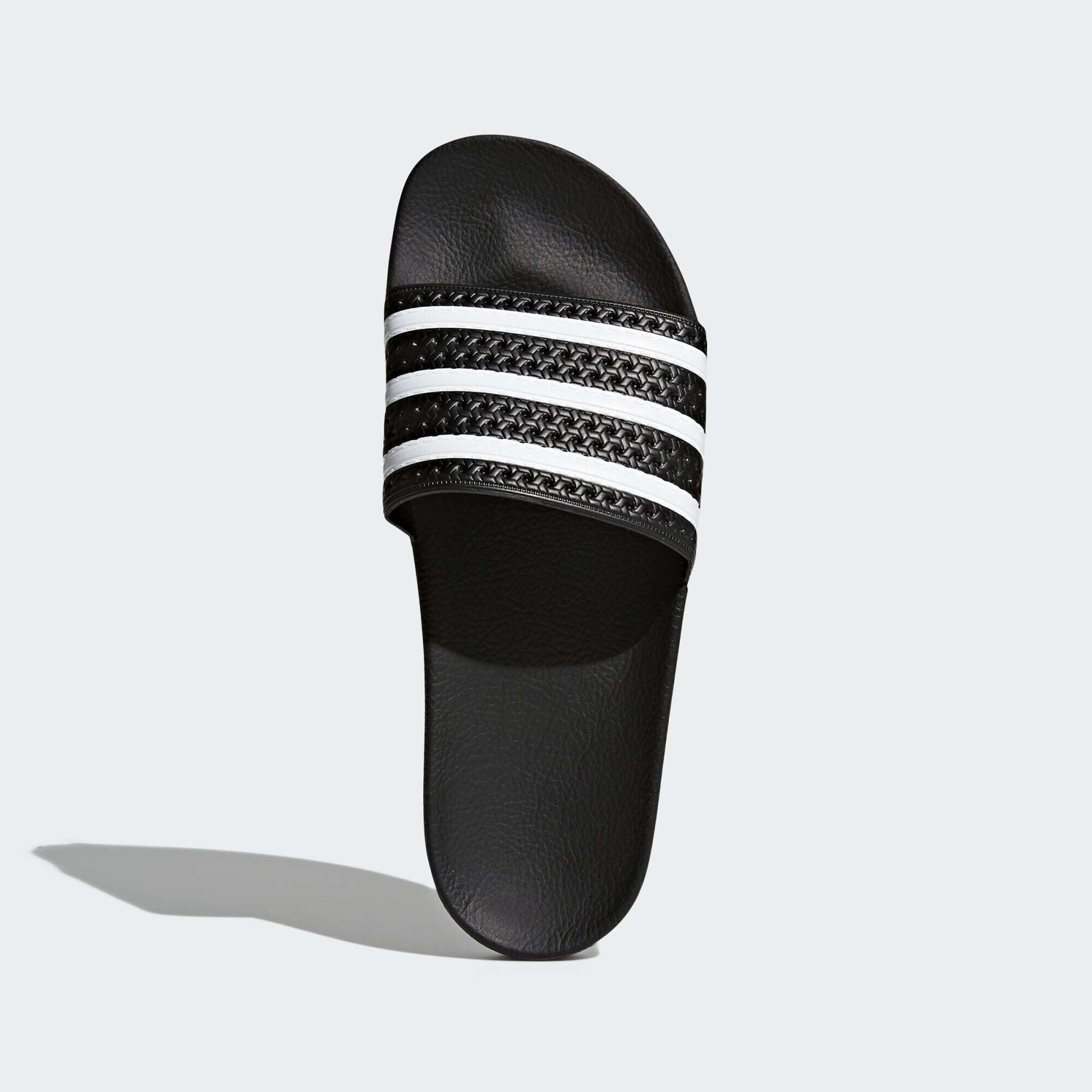 Adidas originals adilette top slides in black toweling