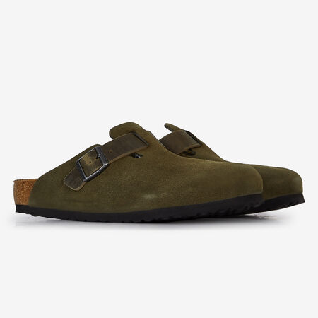 BIRKENSTOCK boston BOSTON LEATHER MIX KHAKI/BRUIN HEREN