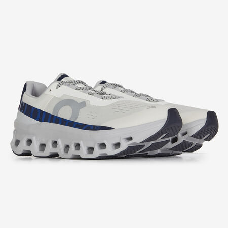 ON RUNNING CLOUDMONSTER WIT/BLAUW HEREN