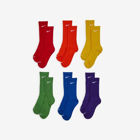 NIKE CHAUSSETTES X6 CREW CUSHION ROOD/BLAUW HEREN