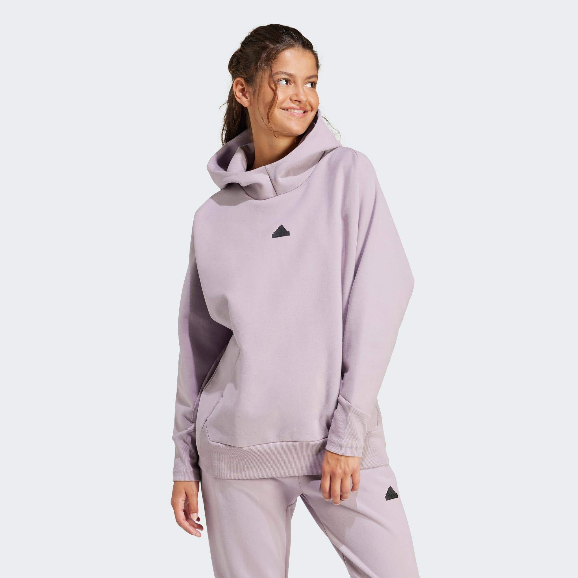 ADIDAS ORIGINALS Z.N.E. WINTERIZED HOODIE Preloved Fig - SWEAT FEMME ...