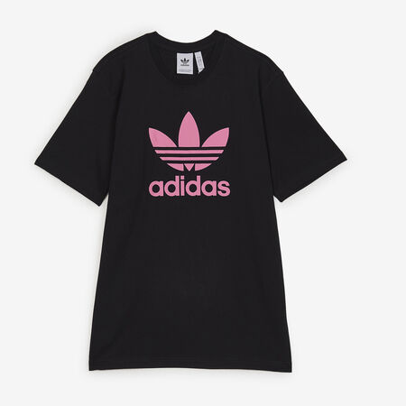 ADIDAS ORIGINALS TEE SHIRT TREFOIL ZWART/ROZE HEREN
