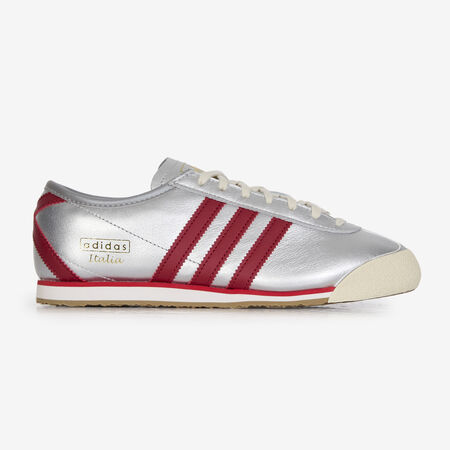 ADIDAS ORIGINALS ITALIA 70S ZILVER/ROOD DAMES