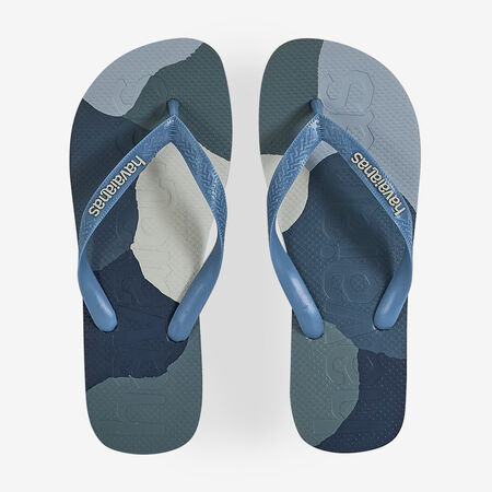HAVAIANAS TOP LOGOMANIA COLORS II BLAUW DAMES