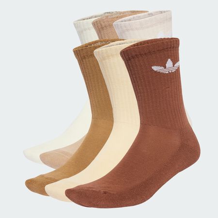 ADIDAS ORIGINALS CHAUSSETTES X6 CREW CUSHION BEIGE/BRUIN UNISEX