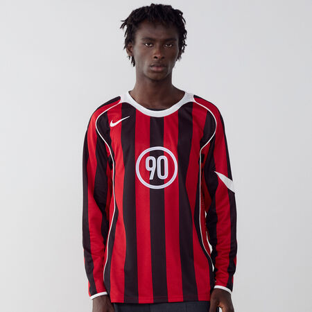 NIKE JERSEY T90 ENERGY LS ROOD/ZWART HEREN