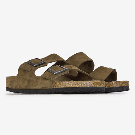 BIRKENSTOCK ARIZONA SUEDE DARK TEA BRUIN HEREN