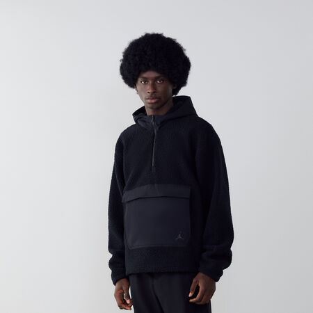 JORDAN HOODIE HALF-ZIP SHERPA ZWART HEREN
