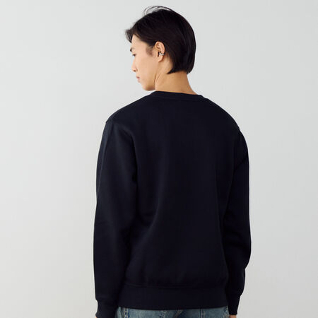 NIKE SWEAT CREW CLUB ZWART/WIT HEREN