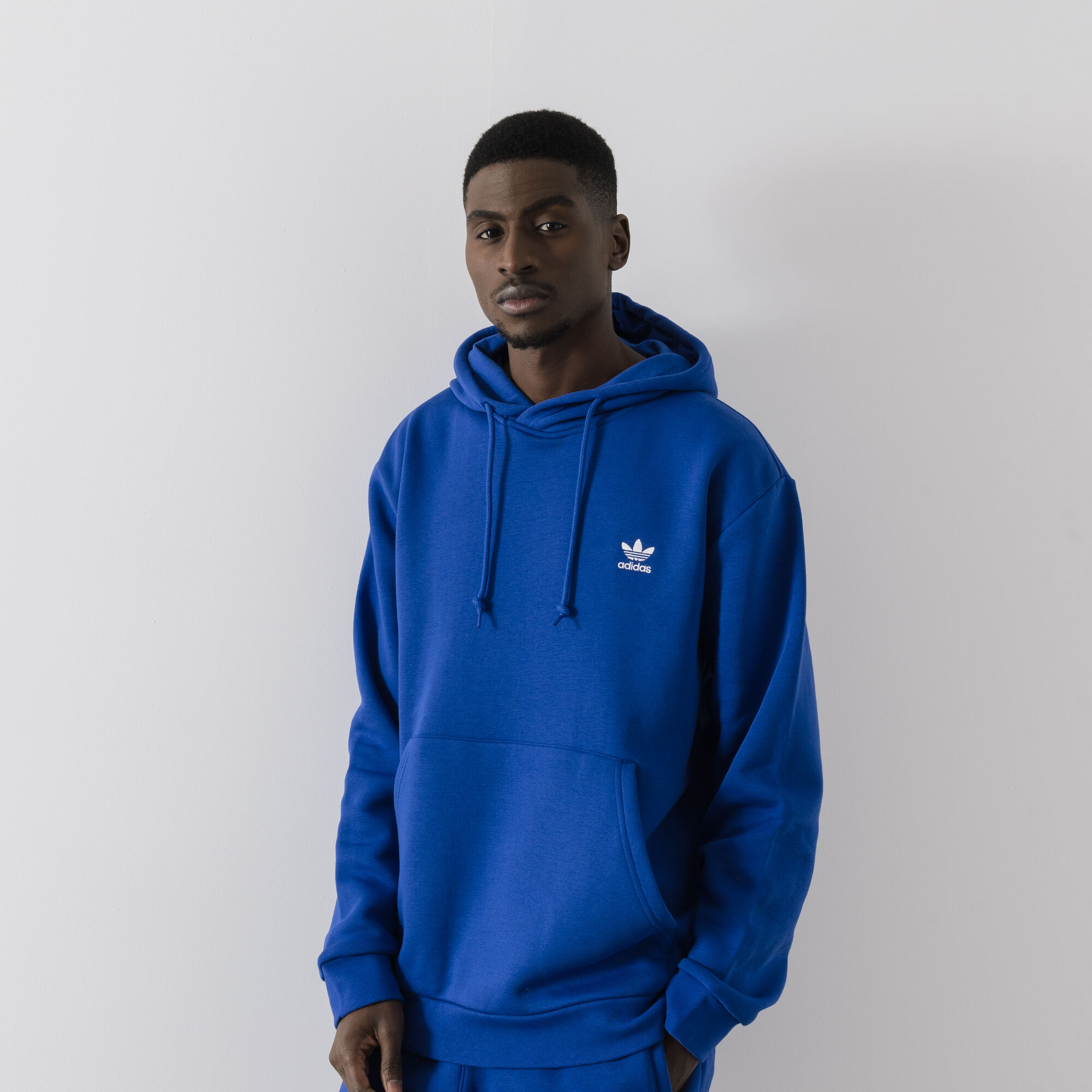 Adidas trefoil hoodie blau store