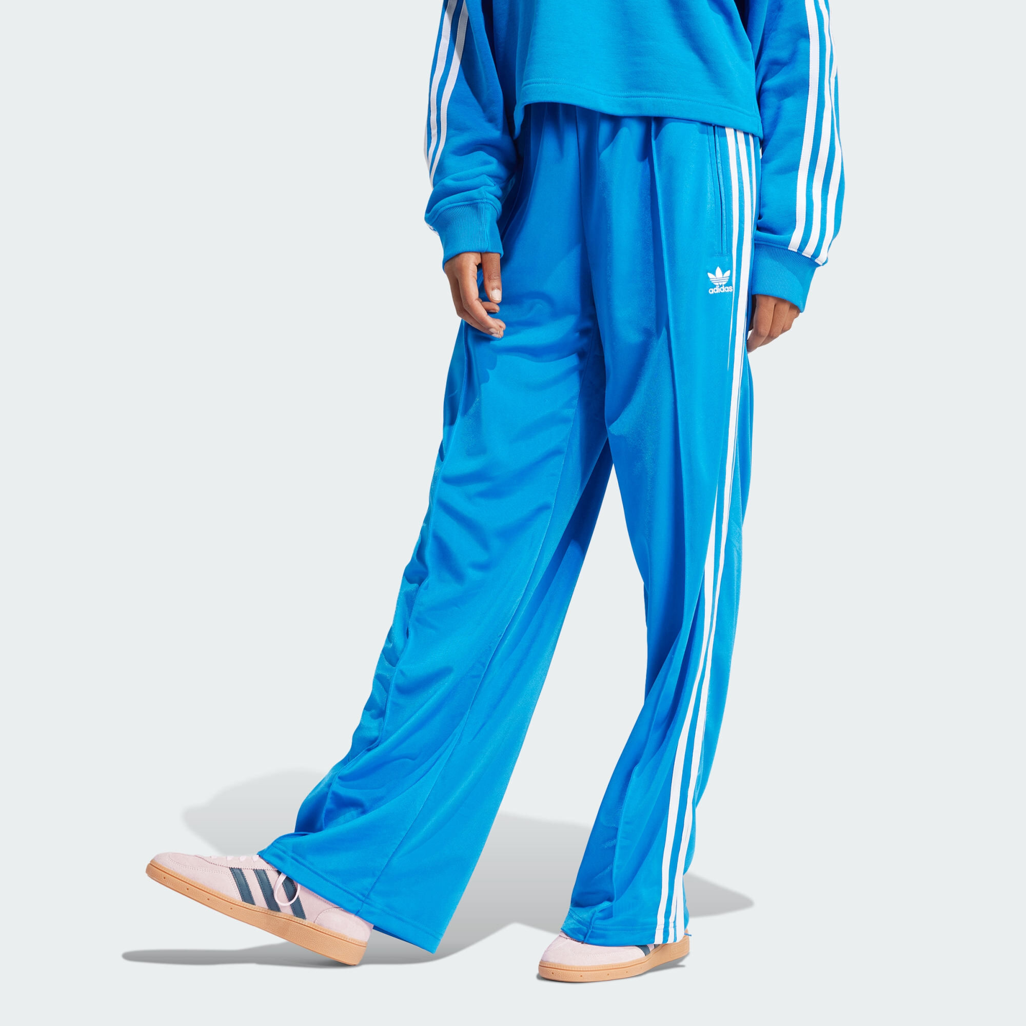 Adidas satin top track pants